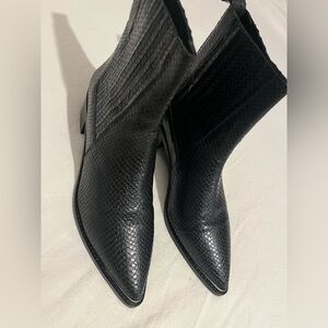 Jonak paris Sleek Black Textured Ankle Booties made in portugal